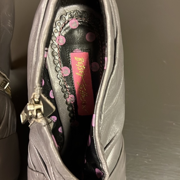 vintage Betsy Johnson High Heel Grey Booties - Picture 9 of 9